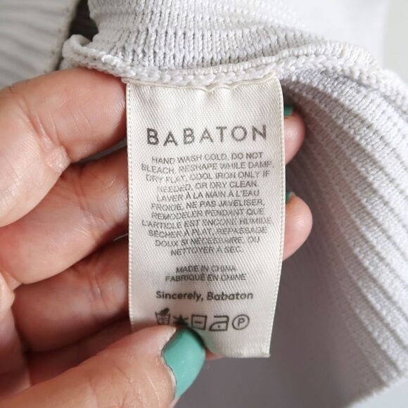 BABATON Light Gray Ribbed Tank - Size Small - Picture 8 of 9